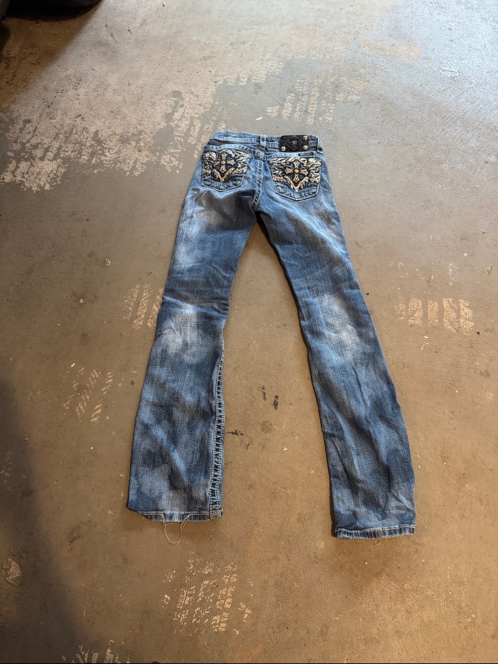 Miss Me Blue Embellished Back Pocket Jeans